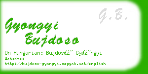 gyongyi bujdoso business card